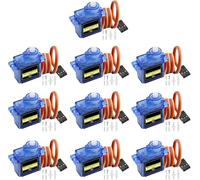 YUNIQUE GREEN-CLEAN-POWER - Servomotor Micro 9G para RC Helicóptero, Avión, Barco y Robot | Control Preciso | Compatible con Arduino, Raspberry Pi | Pack 10 Piezas, Azul, Plástico