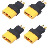 YUNIQUE GREEN-CLEAN-POWER - Set 4 Adaptadores XT90 Hembra a T Dean Macho | Compatibilidad Universal | Materiales duraderos | Facilidad de Instalación, Amarillo