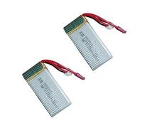 YUNIQUE GREEN-CLEAN-POWER - Set de 2 Baterías Lipo 7.4V 1200mAh para Drone MJX X101 | Recargables, Alta Capacidad | Adecuadas para Drones Quadcopter, 68 x 30 x 18 mm - 64,5 gr, Plata