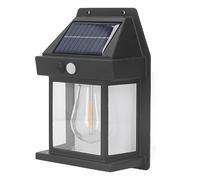 Yunir Luces Solares para Exteriores, Lámpara Impermeable con IP65, Luces de Pared LED de Tungsteno para Exteriores, Luces Solares para Porche Al Aire con Tres Modos de Luz para