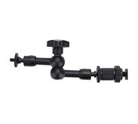 Yunir Magic Arm, 7 ", articulado, Ajustable, de fricción Negra, Brazo mágico, Cabezal esférico de 360 ° con Tornillo de 1/4 de Pulgada, para cámaras, videocámaras y Varios Dispositivos