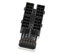 Yunir Placa Adaptadora de Corriente GPU, 4x8P a 12VHPWR ATX3.0 PCIe 5.0 12P+4P, Placa Adaptadora de Corriente con Conector PCIe GPU de ángulo de 180° para Tarjeta Gráfica de Escritorio