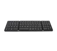 Yunir Teclado Bluetooth Plegable, Teclado Inalámbrico Triple Plegable para Múltiples Dispositivos, Teclado Ultradelgado Recargable de 140 MAh con Teclas de Interruptor de Tijera, para