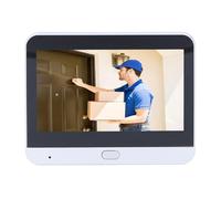 Yunir Visor de Puerta Digital, Cámara de Mirilla de Puerta Inalámbrica WiFi 1080P 2MP con Pantalla de 4,3 Pulgadas, Gran Angular de 160°, Inducción Humana Timbre con Vídeo para Seguridad