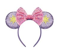 YUNISS Diademas de orejas de Minnie Mickey, orejas de ratón de lentejuelas para mujeres y niñas, accesorios de vestido de princesa, decoración de fiesta (TG-TY)