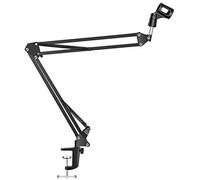 Yunjiadodo Soporte de brazo de tijera ajustable para micrófono hecho de acero duradero para estudio de radiodifusión, estudio de sonido, escenarios y estaciones de TV