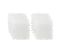 YunJove 10 Piezas Alfombra Cuadrada Puzzle Tapete Infantil Baldosas Entretejidas Suave Función Antideslizante Material Poliéster EVA Adecuada para Sala de Jue, Beige