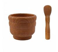 YunJove 3 Piezas Mortero de con Maja Cuenco para Aplastar Machacador Manual Molinillo de Especias Material PP Grueso Y Resistente Al Desgaste con Base Ele, 4 piezas
