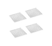 YunJove 4 Piezas Almohadilla Protectora Transparente de Silicona para Piernas de Sofá Silla Mesa Escritorio Adaptada para Protección en Sala Dormitorio Oficin, Cuadrado 6cmx6cm