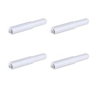 YunJove 4 Piezas Rodillo para Papel Higiénico Eje Universal Varilla de Plástico E Inserto Retráctil con de Carga Por Resorte para Cambio Rápido, Blanco