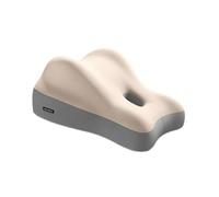 YunJove Almohada de Elevación de Piernas Almohada para Almohada de Espalda Almohada de Tobillo Suave con Tela de Seda Removible, Gris Beige, tal como se describe