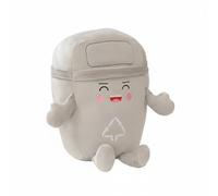 YunJove Almohada Reciclable Infantil Es un Peluche Didáctico Que Ayuda a Reconocer Residuos con Material de Poliéster y Algodón Apto para Salas de Estar, Gris