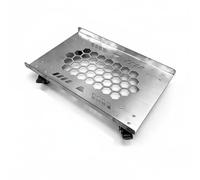 YunJove Base para Computadora Portátil con Soporte Extra Ancho Estructura de Acero Inoxidable Diseño Ventilado en Panal Ruedas Giratorias Adecuado para Oficinas y Salas de Juegos, 45 Cm X 24.6 Cm