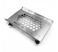 YunJove Base para Computadora Portátil con Soporte Extra Ancho Estructura de Acero Inoxidable Diseño Ventilado en Panal Ruedas Giratorias Adecuado para Oficinas y Salas de Juegos, 66 Cm X 31.4 Cm