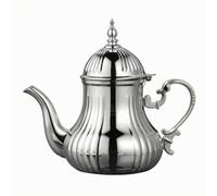 YunJove Cafetera Metal corativo Cafetera Acero Inoxidable con Tapa a Espejo para Hostelería Diaria, Estilo A