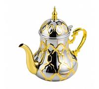 YunJove Cafetera Metal corativo Cafetera Acero Inoxidable con Tapa a Espejo para Hostelería Diaria, Estilo C