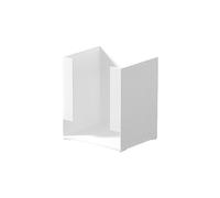 YunJove Caja de Almacenamiento de Escritorio Blanca Portavasos de Papel Accesorio de Gran Capacidad Estuche de Fácil Uso Estante para Platos Vasos de Papel Fi, PEQUEÑa, Individual