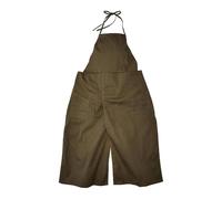 YunJove Delantal con Pierna Dividida Ropa de Trabajo para Pintura Delantal para Herramientas de Mezclilla Y Delantal de Cuello Colgante con Protección Adecua, Verde, tal como se describe