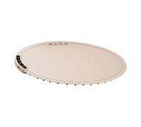 YunJove Electric Warming Control de Temperatura Bandeja para Comidas Calientes Tapete Aislante Enrollable de Silicona Placa Calefactora para Varios P, Redondo marrón Claro, Individual