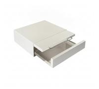 YunJove Estante para Impresora de Oficina Elevador Ergonómico para Dispositivos Organizador con Estante Inferior y Cajón Base Compacta para Ahorrar Espacio, style to 2