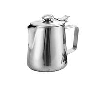 YunJove Jarra de Café de Acero Inoxidable para Espumar Leche con Moldeado y Cuerpo Adecuada para Cocinas Hoteles Salas de Estar Cafeterías