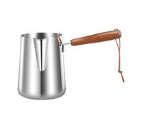YunJove Jarra de Café Turco con Mango Largo Incluye Hervidor de Café de Acero Inoxidable Espumador de Leche Y Recipiente para Fundir Chocolate Adecuada para C, 1000ML, tal como se describe