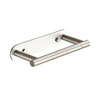 YunJove Porta Papel Higiénico Estante Dispensador Portarrollos Acero Inoxidable Ahorro Espacio Barra Giratoria Adecuado para Baño Hogar Cocina Restaurante, Plata cepillada