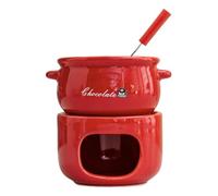 YunJove Taza para Fondue, Taza para Derretir Chocolate, Utensilios de Cocina, Regalos Resistentes, Accesorios, Electrodomésticos de Cocina para Dulces, Refrig, Rojo, Individual