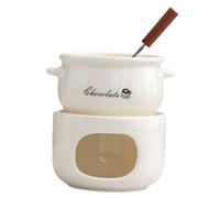 YunJove Taza para Fondue, Taza para Derretir Chocolate, Utensilios de Cocina, Regalos Resistentes, Accesorios, Electrodomésticos de Cocina para Dulces, Refrig, Blanco, Individual