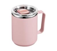 YunJove Vaso Térmico de Acero Inoxidable con Asa Y Tapa Deslizante Taza de Café Aislada Taza para Bebidas Frías Y Calientes con Doble Pared Resistente a, Rosa, tal como se describe