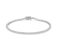 YUNKAI Pulseras de tenis para mujer, plata de ley 925 de 6.7 a 7.5 pulgadas, circonita cúbica 5A, pulseras de diamantes de imitación, regalo perfecto para ella, 7, Acero inoxidable