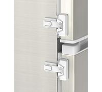 Yunkey Seguro de Seguridad para Refrigerador para Niños - Cierre de 2 Botones para Niños Pequeños y Mascotas - Diseño Ultrafino, Adhesivo 3M, Remoción sin Residuos | Blanco, Paquete de 2