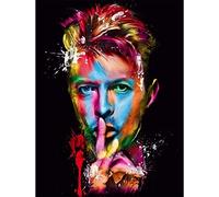 YUNLINZI Pintar por numeros Adultos Retratos a color de David Bowie Pintura al óleo de Bricolaje Lienzo niños y Principiante Paint Pintura decoración del hogar Arte Regalo 40x50 cm -con marco