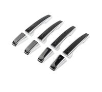 YUNLL Manija puerta exterior coche Juego De 8 Piezas Embellecedores Para Manijas Puertas Coche Con Volante A La Izquierda Para Range Para Rover Para Vogue Para Evoque Para Sport(Black Silver)