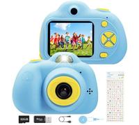 YunLone Cámara Fotos Infantil Selfies Cámara para niños de 3 a 8 años, 2" Cámara Infantile de Vídeo 1080P con Tarjeta 32G, Zoom 4X, Filtros, Juguetes Regalos Camera Regalo para niños 3 4 5 6 7 8 años