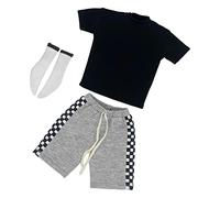 Yunmeryker 1 Pieza Ropa para Muñeco Masculino Camisa Pantalón Vestimenta de Muñeco de Acción Tela Duradera Adecuado para Cumpleaños Regalo Y Decoración de Habita, Negro