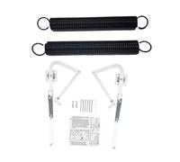 Yunmeryker 1 Unidad para Escalera Ático Kit Brazos Fuertes Instalación Fácil Recubrimiento Zinc Soporte Pieza Repuesto Adecuada para Mantenimien, Bisagra con 2 Resortes