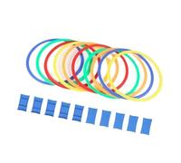 Yunmeryker 10 Piezas Aros de Set de Ejercicio Círculos para Saltar Juegos Motricidad Material PP Adecuado para Entrenamiento Deportes Niños Adultos, 28cm