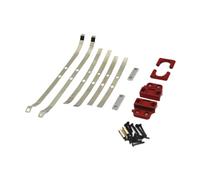 Yunmeryker 10 Piezas Fijación Trasera de Eje RC Coche Juego Hoja de Muelle Metal Compatible con MN82 LC79 1/12 Montaje Simple Control Preciso Adecuado para, Rojo