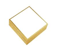 Yunmeryker 10 Piezas Tableros Shikishi Cuadrados Tarjetas para Autógrafos Papel Artístico Resistente Multifunción Práctica para de Firmas, Oro, L