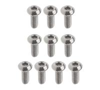 Yunmeryker 10 Piezas Tornillos Cabeza Botón GR1 Titanio Pernos Aleación Titanio Resistencia Química Y Corrosiva Adecuado para Montaje Industrial Electro, M3 x 8 mm