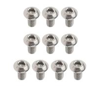 Yunmeryker 10 Piezas Tornillos Cabeza Botón GR1 Titanio Pernos Aleación Titanio Resistencia Química Y Corrosiva Adecuado para Montaje Industrial Electro, M3 x 6 mm