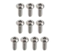 Yunmeryker 10 Piezas Tornillos Cabeza Botón GR1 Titanio Pernos Aleación Titanio Resistencia Química Y Corrosiva Adecuado para Montaje Industrial Electro, M3 x 12 mm