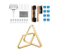 Yunmeryker 12 Piezas Billiard Ball Rack Accesorio de Mesa de Billar Soporte de Bolas Cepillo de Mesa Conjunto de Herramientas de Limpieza Adecuado para Jugadores, Madera