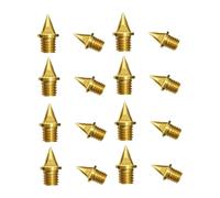 Yunmeryker 16 Piezas Clavos para Zapatos de Atletismo Puntas de Acero Reemplazables Ligeras Aptas para de Carreras Al Aire Libre, Oro