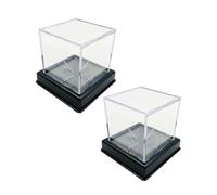 Yunmeryker 2 Piezas Soporte para Béisbol Caja Transparente Acrílica Exhibidor contra Polvo Organizador para Exhibición Adecuado para Escritorio y