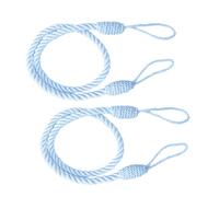 Yunmeryker 2 Piezas Sujetadores para Cortinas Amarres de Cuerda Sujetadores de Cortinas con Nudo de Poliéster Soporte sin Necesidad de Taladrar Adecuado para, Azul, 70cm