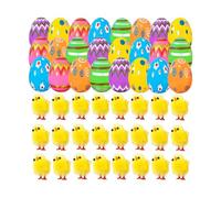 Yunmeryker 24 Piezas Huevos de Pascua Rellenos Juguetes Pequeños Peluches Interacción Educativa Plástico PP Adecuado para Escolares, Style B, Individual