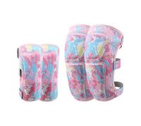 Yunmeryker 4 Piezas Rodilleras Infantiles Set de Protector Infantil Rodilleras Coderas Ajustables Tejido Fino para Patinaje Bicicleta Deportes al Aire Libre, Rosa