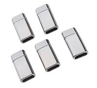 Yunmeryker 5 Piezas Cierres Magnéticos Rectangulares Curvos Broches de Aleación Lisos para Cordón Plano Aplicaciones en Hacer Joyería Collares Pulseras Manualida, Negro